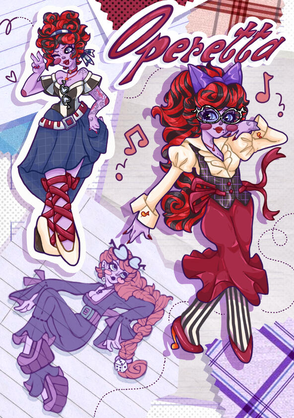 Operetta Illustration for Ghoul Couture Zine (2024)