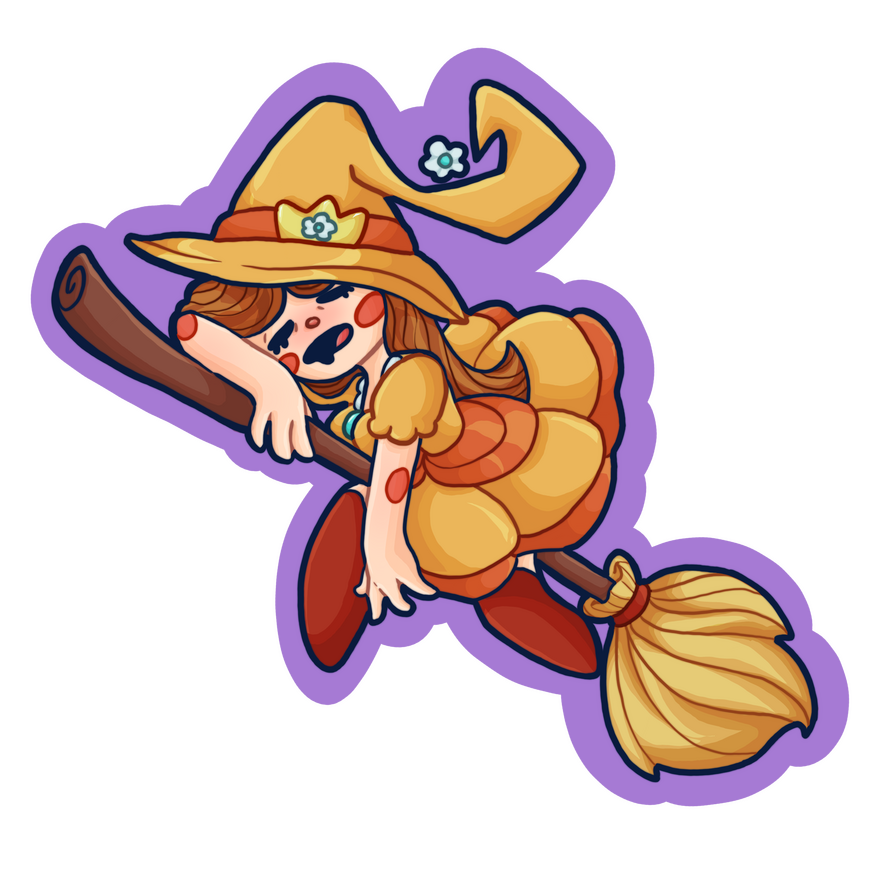 Witch Daisy Freebie Sticker