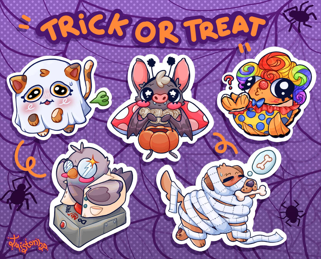 Trick or treat sticker pack