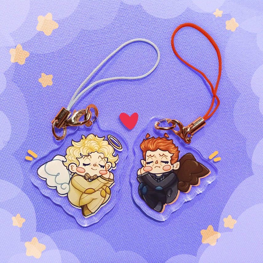 Good Omens Phone Charms